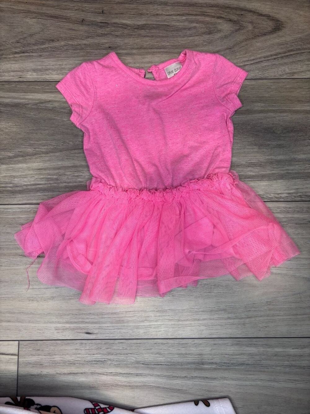 Okie Dokie Girl's Size 18 Month Pink Tutu Dress Set